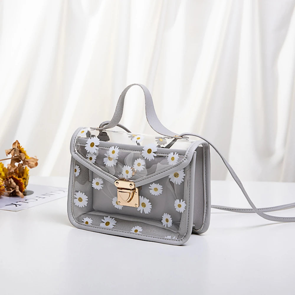 Women's Cute Print Transparent Crossbody Bag | Diagonal Straddle Shoulder Bag Luxegan