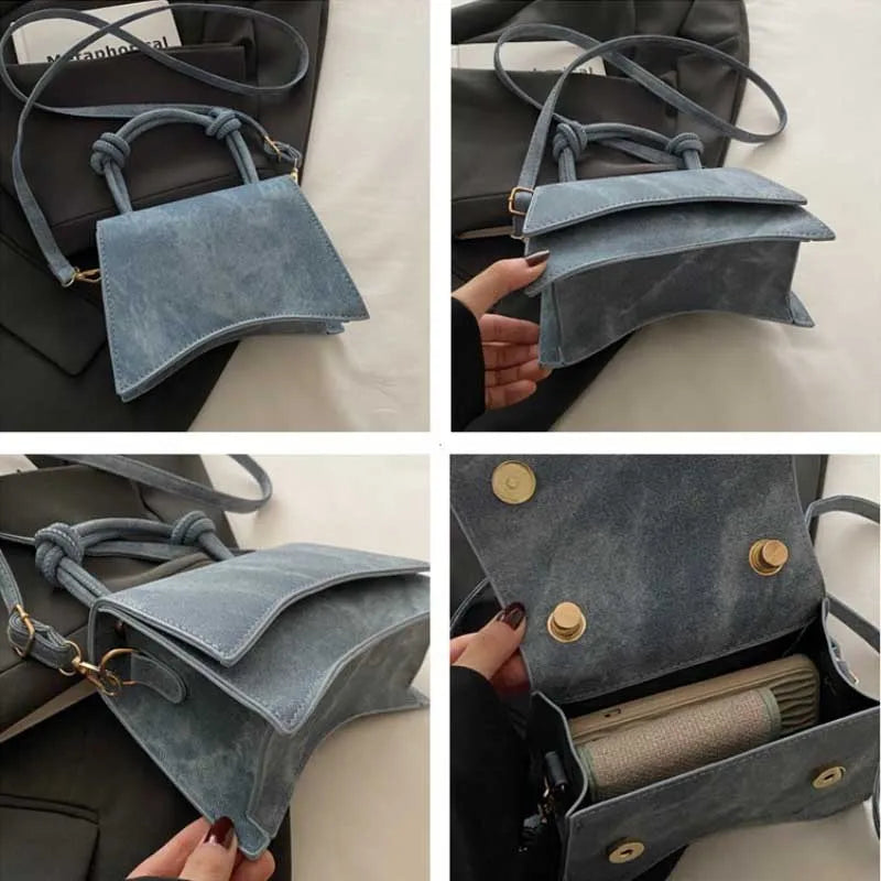 Fashionable Women's Shoulder Bag | Pure Color Trendy Crossbody Bag & Simple Casual Diagonal Bag (Small Square Bags for Autumn & All Seasons) Luxegan