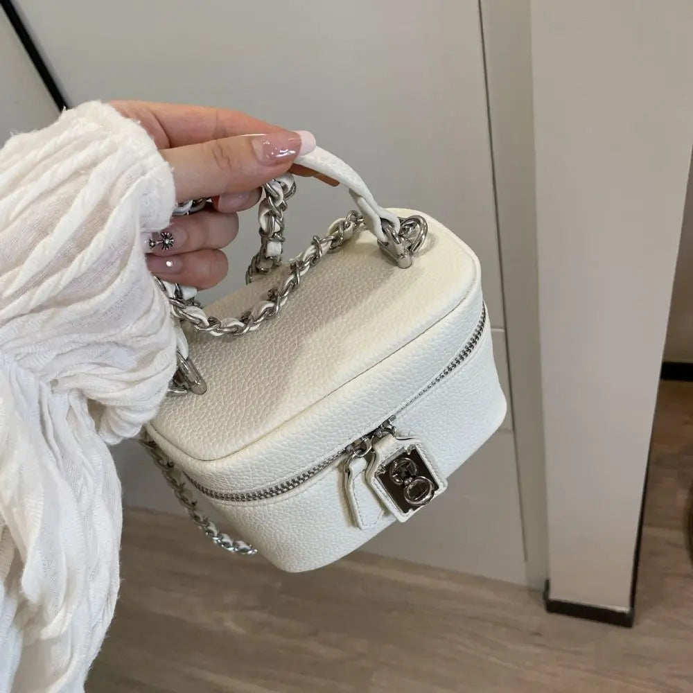 Mini Fashion PU Crossbody Bag | Sophisticated Lock-Buckle Shoulder Handbag | Elegant Coin Purse & Mobile Phone Bag | "Dignified" Soft Bucket Pouch for Trendy Daily Styling Luxegan