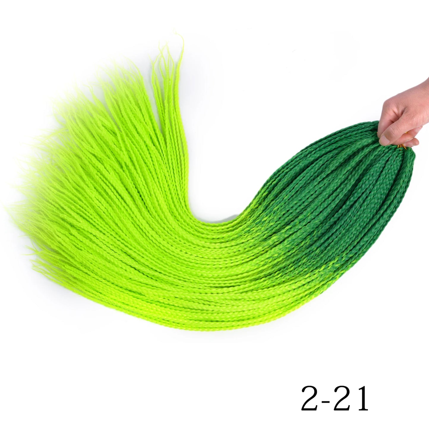 Ombre Box Braids Crochet Hair Extensions – Synthetic Straight Braiding Hair 14"/18"/24" | 22 Strands/Pack