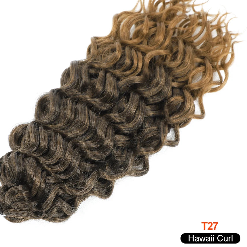 Deep Wave Twist Crochet Hair | Ombre Afro Curls Braiding Extensions | 18–24 Inches Luxegan