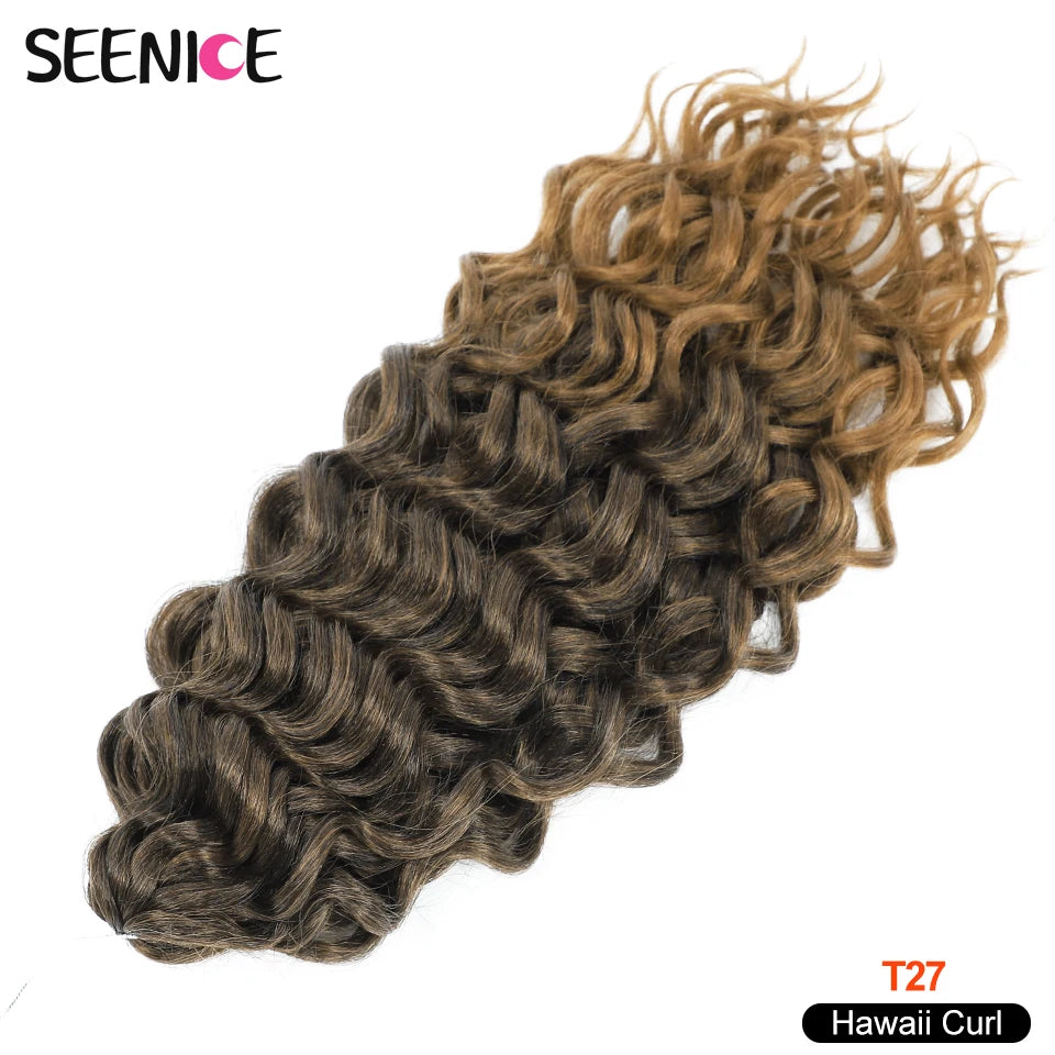 Afro Curls Deep Wavy Twist Crochet Hair Extensions – Ombre Synthetic Braiding Hair for Women - view 17