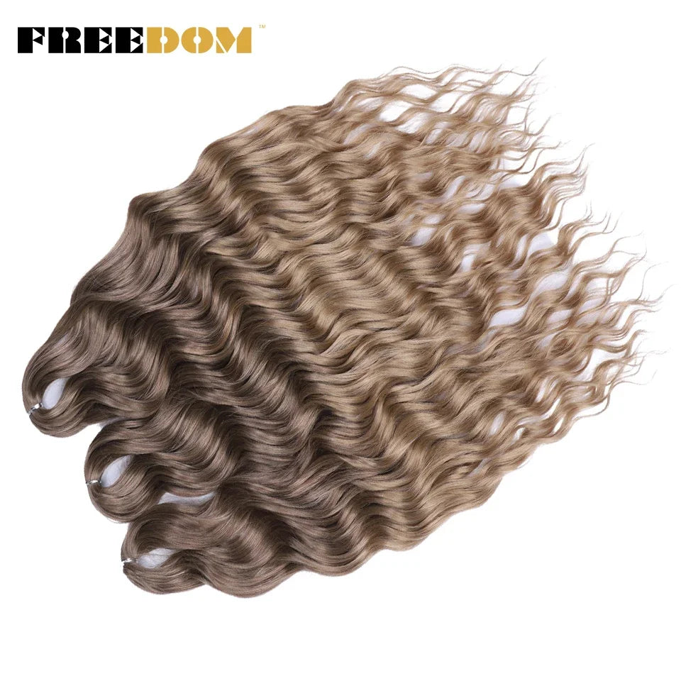 FREEDOM Synthetic Water Wave Crochet Braiding Hair 24 Inch – Ombre & Multi-Tone | 88 Colors | 300g - view 34