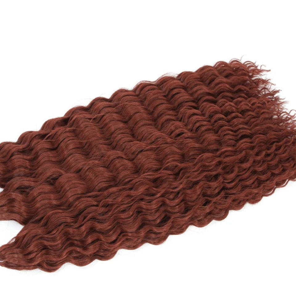 Ariel Curl Water Wave Twist Crochet Hair Extensions | Synthetic Ombre Braiding Hair 22-30 Inch - view 26