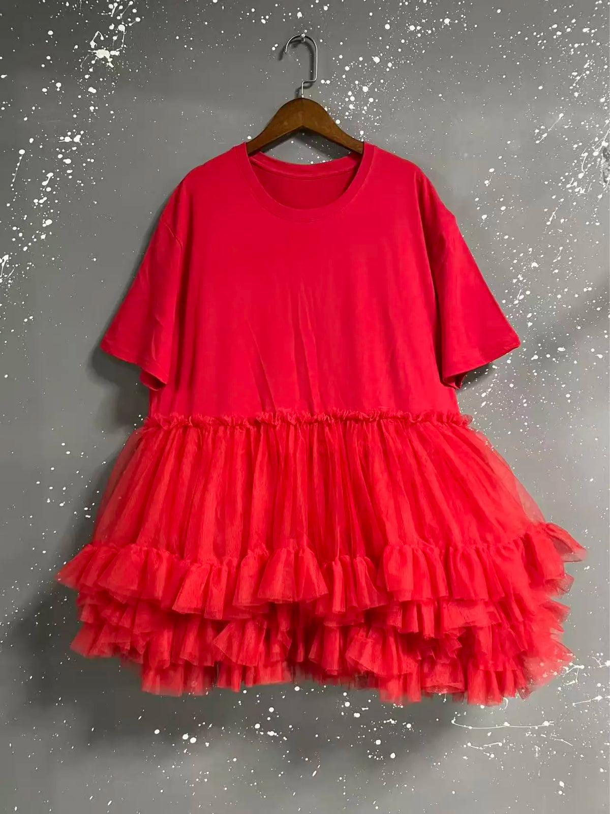 Women's Mesh Patchwork Short Sleeve Mini Dress Luxegan