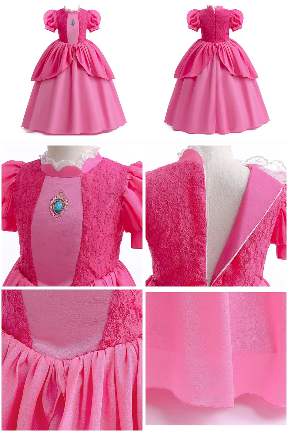 Little Girls Summer Cinderella Dance Sequin Clothing Kids Birthday Fancy Maxi Princess Style Cosplay Dress Long Sleeve Ball Gown