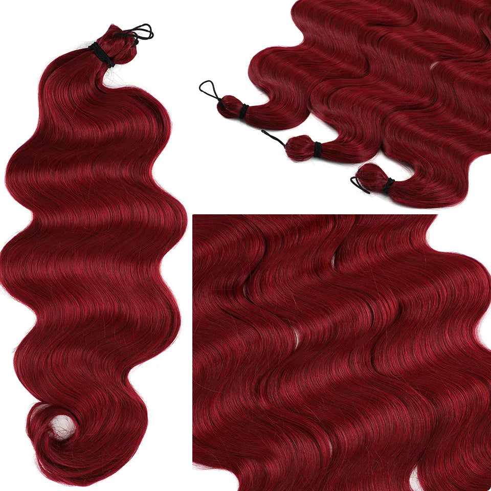 26 Inch Synthetic Loose Deep Wave Crochet Hair | 300g 3-Piece Braiding Extensions Luxegan