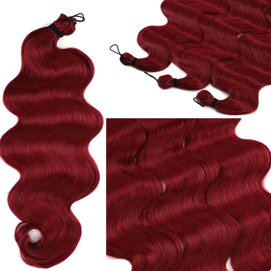 26 Inch Synthetic Loose Deep Wave Crochet Hair | 300g 3-Piece Braiding Extensions Luxegan