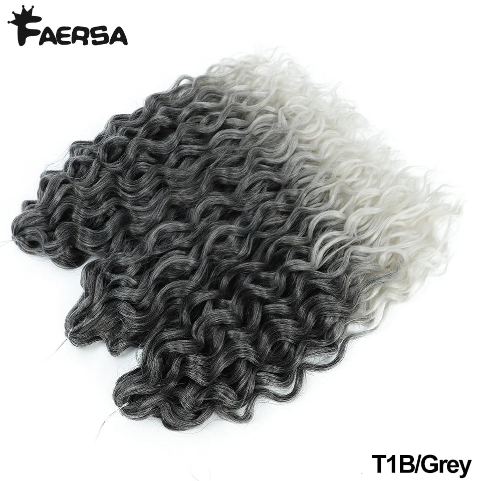 Deep Wavy Crochet Braiding Hair | Body Wave Synthetic Curly Hair Extensions 18" & 24"