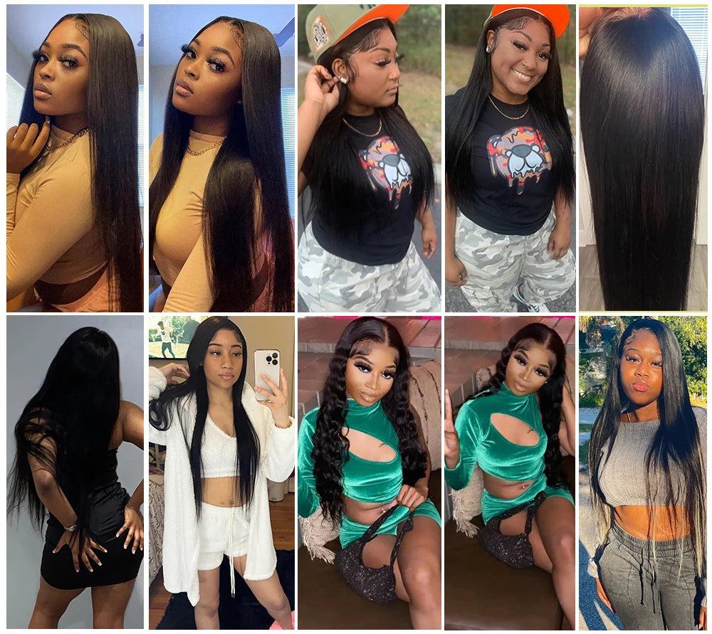 30-Inch Bone Straight HD Transparent Lace Front Wig | 13x6 Full Lace Frontal, 13x4 Frontal & 4x4 Lace Closure Options | 100% Brazilian Virgin Human Hair Long Wig with Baby Hair Luxegan