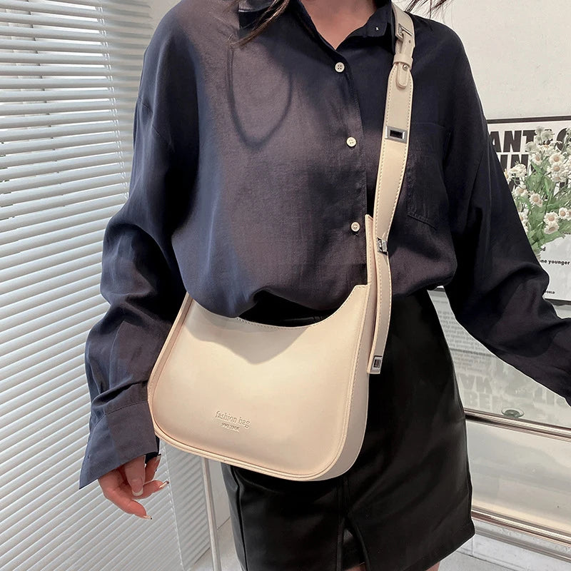 Small Belt Buckle Design Shoulder Bag for Women | New Fashion Trend Designer Crossbody Bag | Underarm Bag Handbag (Brown) Luxegan