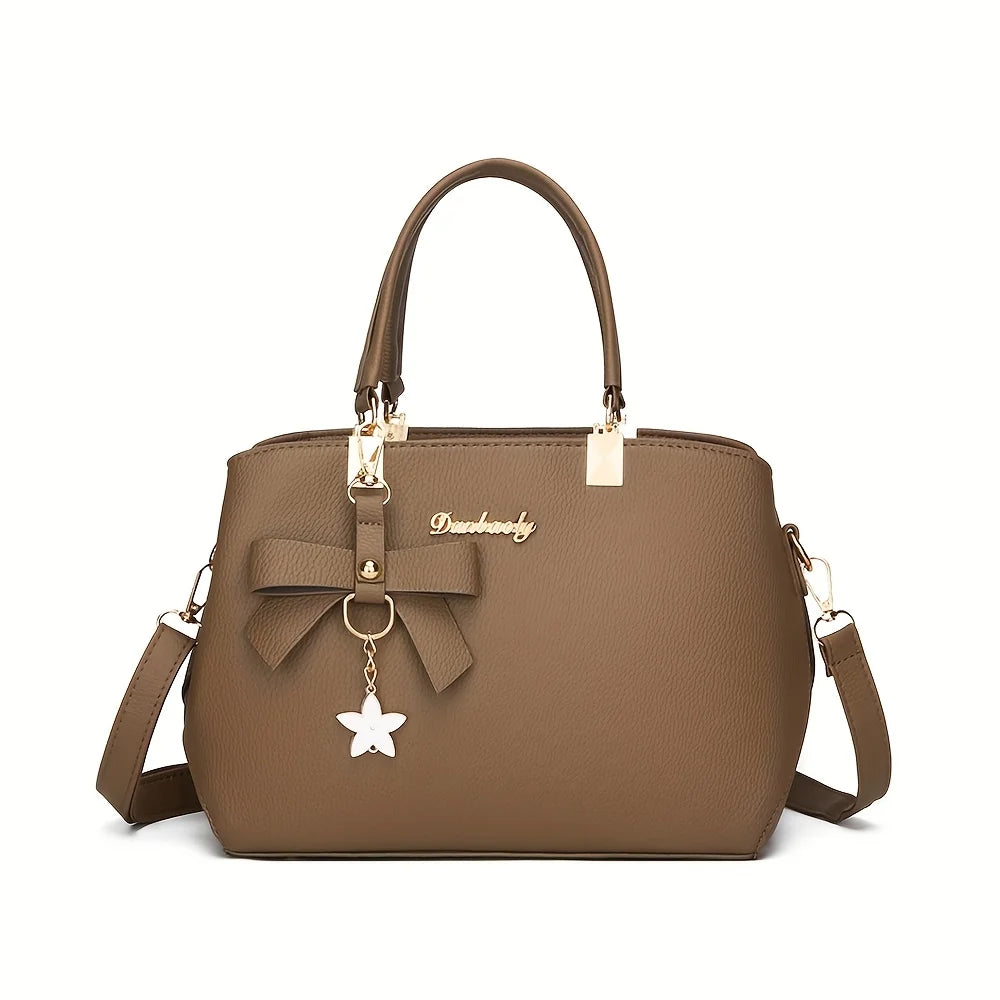 Elegant Shoulder Bag with Bowknot Decoration | Fashion Handbag for Work & Party Luxegan