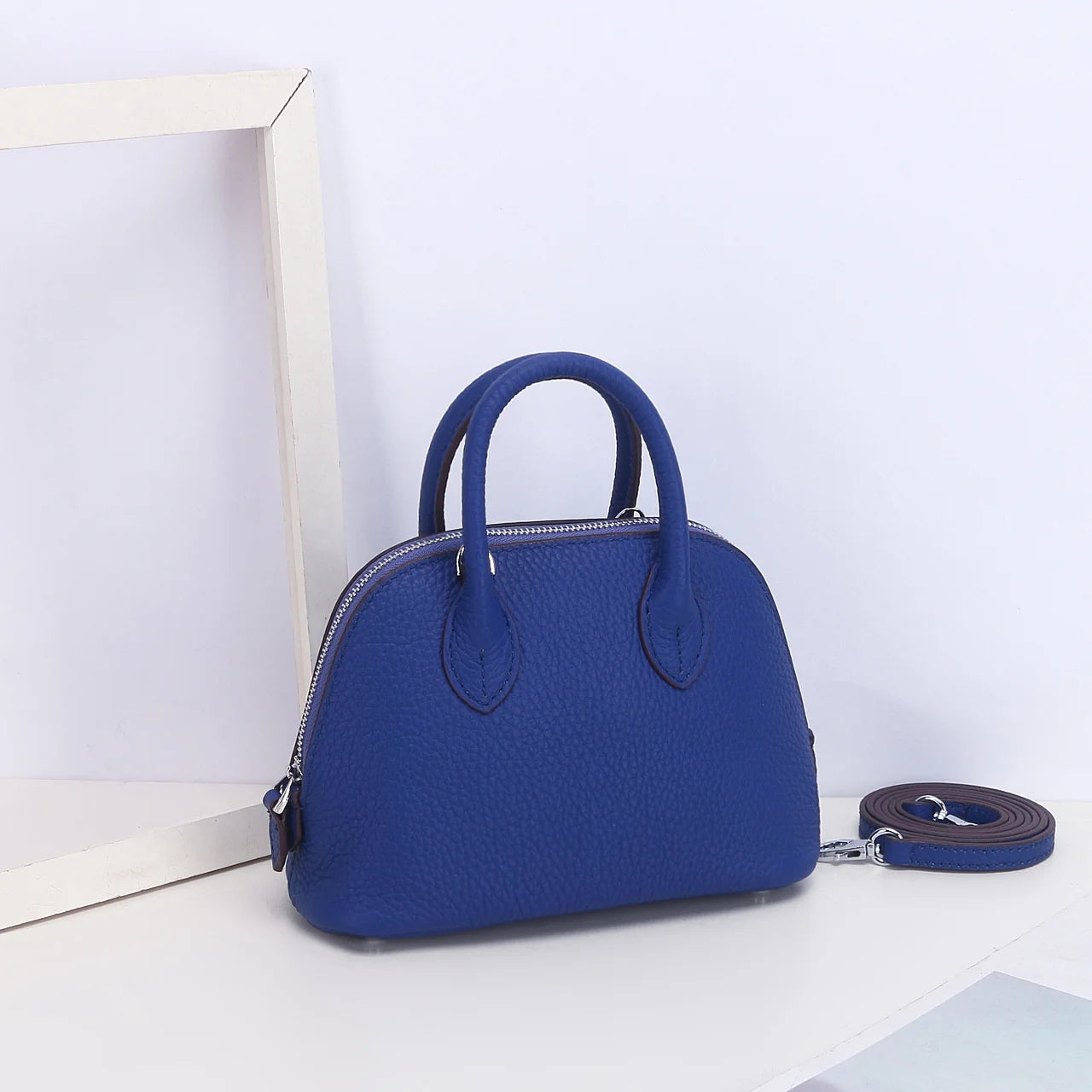Shell Bag Women's Messenger Bag | Cow Leather Simple Shoulder Bag & Fashion Ladies Classic Handbag (Small Mobile Phone Crossbody Bag) Luxegan