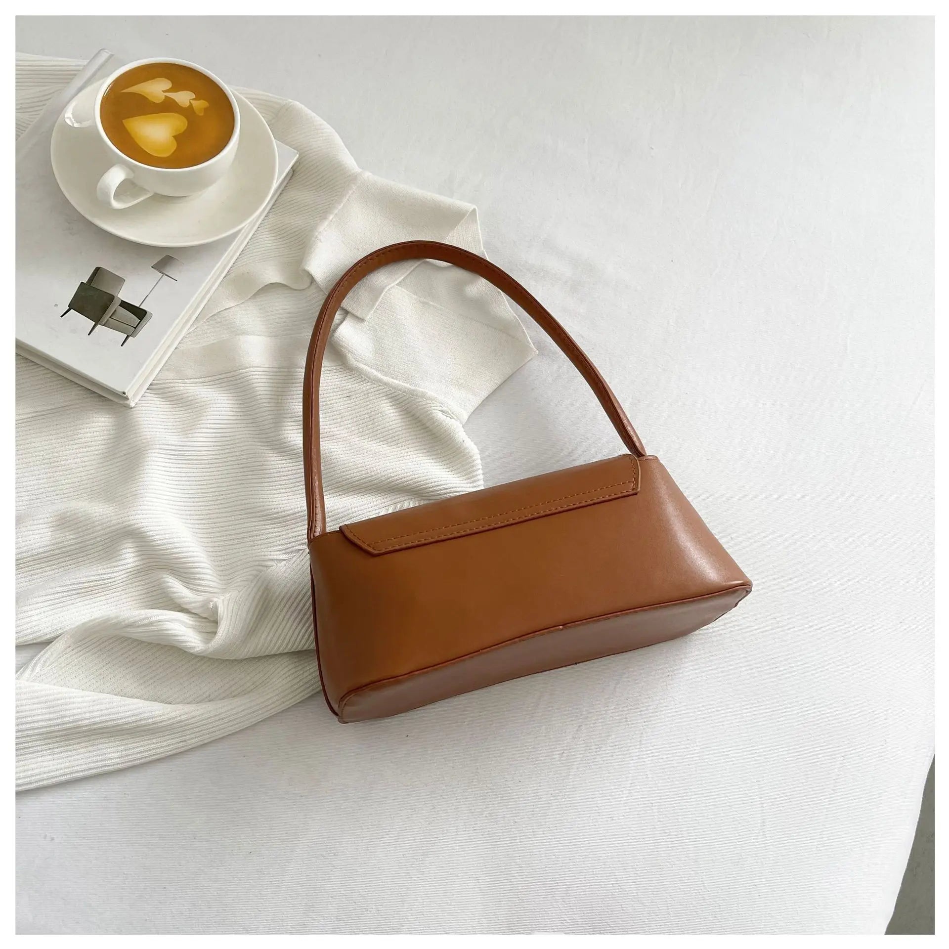 Women's Shoulder Bag Handbag | Retro Underarm Bag & Fashion Simple Solid Color New Hand Shoulder Bag Luxegan