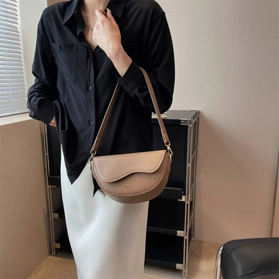Genuine Soft PU Leather Handbags for Women | Vintage Shoulder Tote Bag & Large Capacity Purse