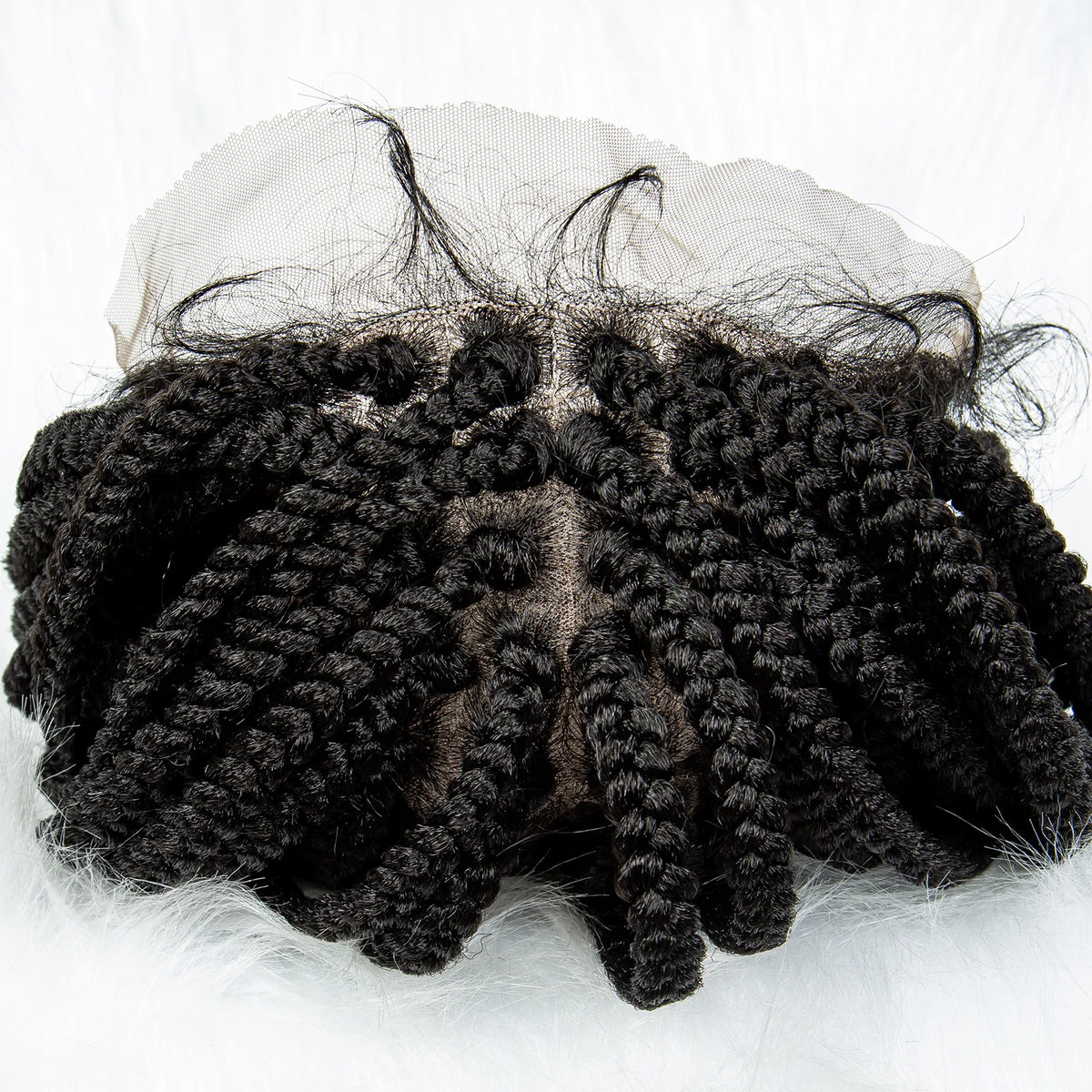 Pelucas trenzadas Bob para mujeres negras Peluca de encaje completo con trenzas estilo cornrow Peluca sintética de encaje frontal con trenzas de caja sin nudos con cabello de bebé