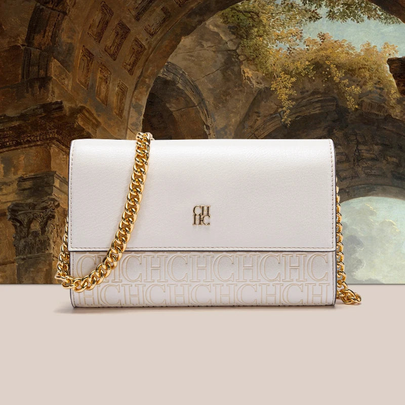Light Luxury Chain Crossbody Bag | Exquisite Solid Color Square Purse Luxegan