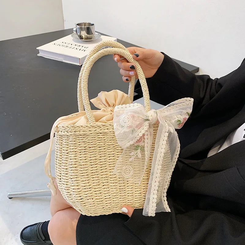 Straw Bags for Women | Summer Rattan Bag & Handmade Woven Beach Tote Luxegan