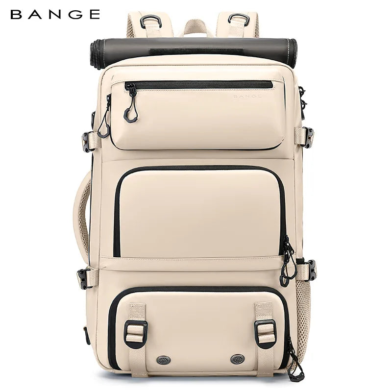 Bange Large Capacity Travel Backpack | Professional Business Bag with Dedicated Shoe Compartment | Waterproof Anti-Theft Backpack for Men & Women | 35L Multi-Functional Commuter Bag (Model BA-1810) Luxegan