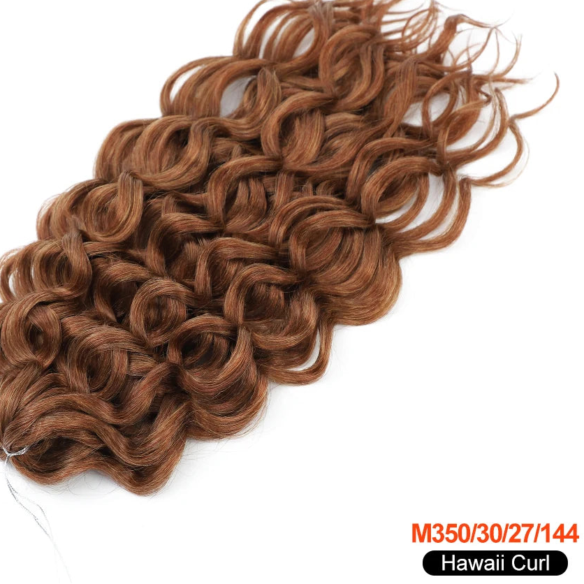 Deep Wave Twist Crochet Hair | Ombre Afro Curls Braiding Extensions | 18–24 Inches Luxegan