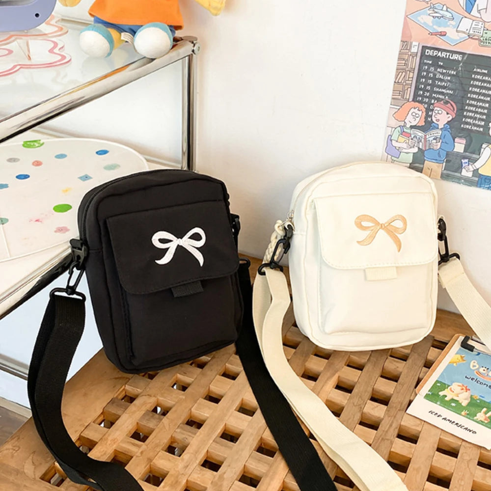 Fashionable Mobile Phone Bag | Bow Messenger & Crossbody Purse Luxegan