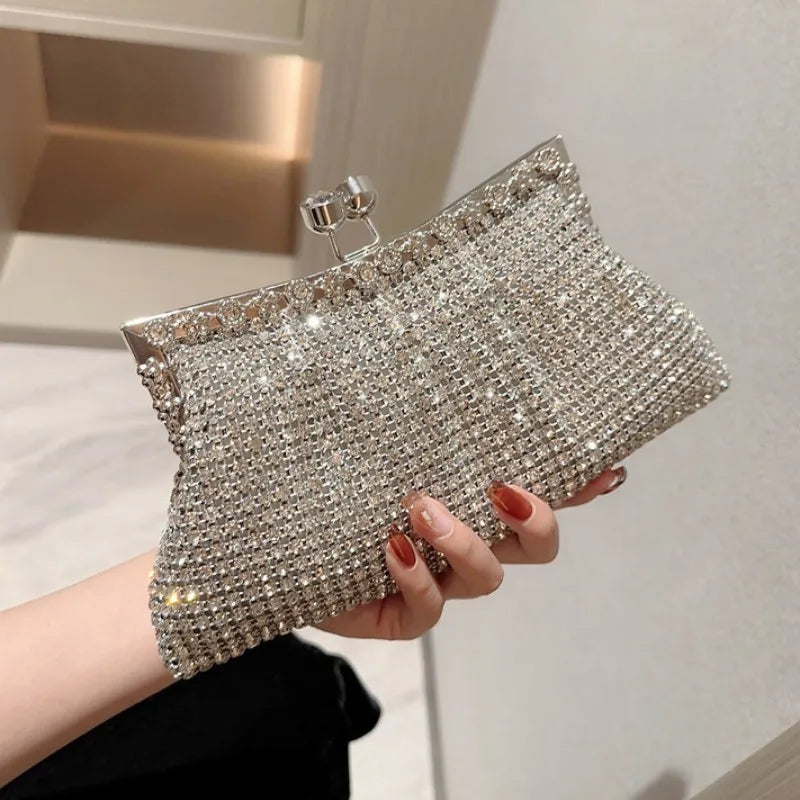 Luxury Rhinestone Evening Clutch Bag | Wedding & Party Handbag Luxegan