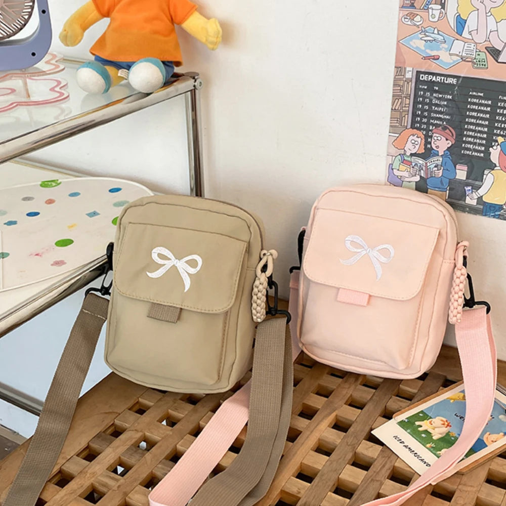 Fashionable Mobile Phone Bag | Bow Messenger & Crossbody Purse Luxegan