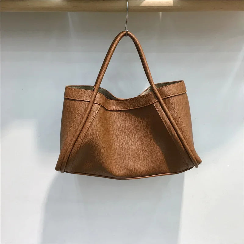 Fashionable Simple Korean Style Large Capacity Tote Bag | Versatile Crossbody Handbag & Mother-Child Commuting Bag Luxegan