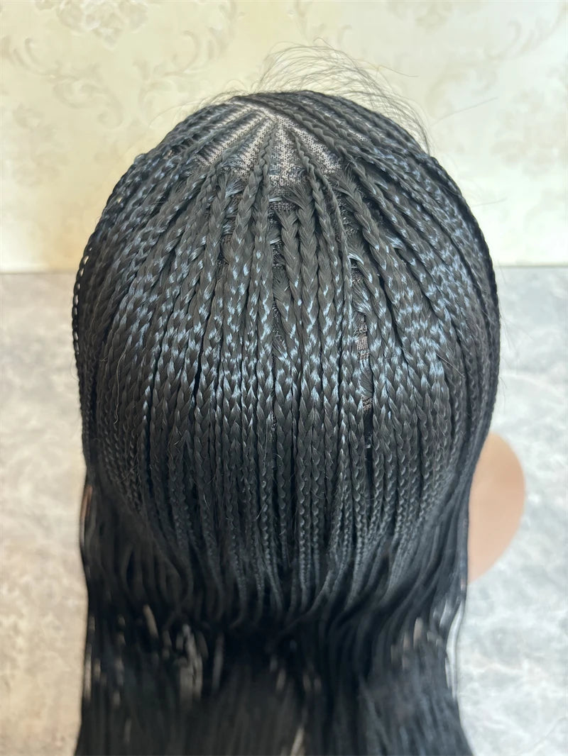 28 Inch Cornrow Box Braids Wig | Lace Frontal | Baby Hair