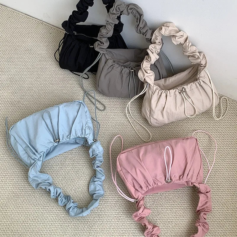 Simple Fashion Fold Shoulder Bag | Vintage Casual Designer Underarm Crossbody Bag Women | New Luxury Handbags High Quality Luxegan