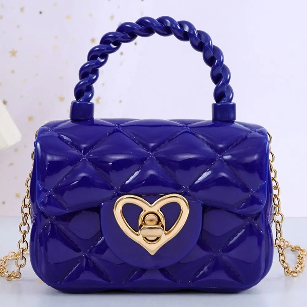 Kids Fashion Heart Shoulder Bag | Girls Mini PU Leather Crossbody & Coin Purse | Luxury Jelly - view 10