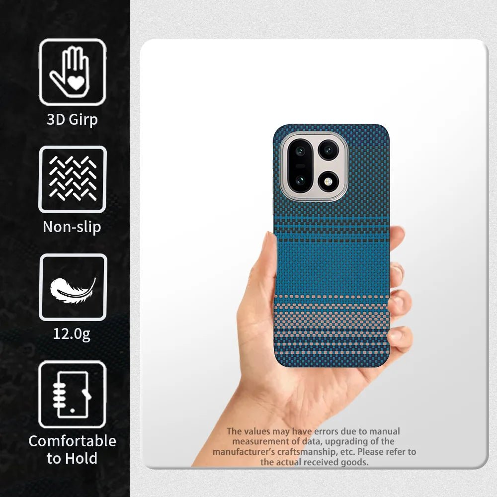 Para funda de teléfono OnePlus 15 de fibra de aramida Kevlar, carcasa dura de fibra de carbono ultradelgada y ligera, cubierta protectora magnética para negocios