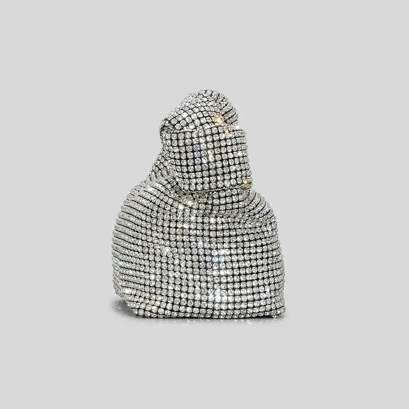 Handle Rhinestones Knot Evening Bag | Crystal Top Handle Bag & Luxury Designer Tote Luxegan