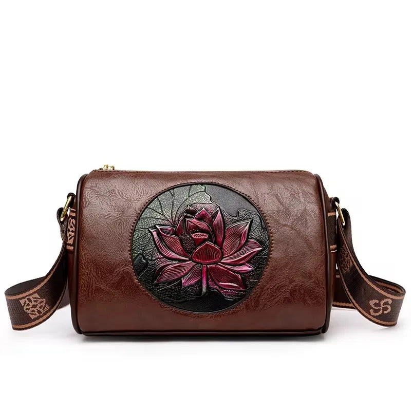 Luxury Handbag Fashion Print Large Capacity Soft Leather Women Shoulder Crossbody Bag | Leisure Designer Ladies Purses and Handbag Luxegan