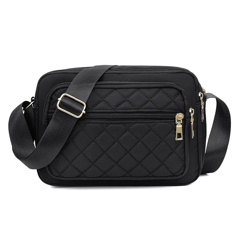 Multiple Compartment Crossbody Bags Women Messenger Bag | Casual Lady Bag Waterproof Nylon Single Shoulder Strap Pack Luxegan