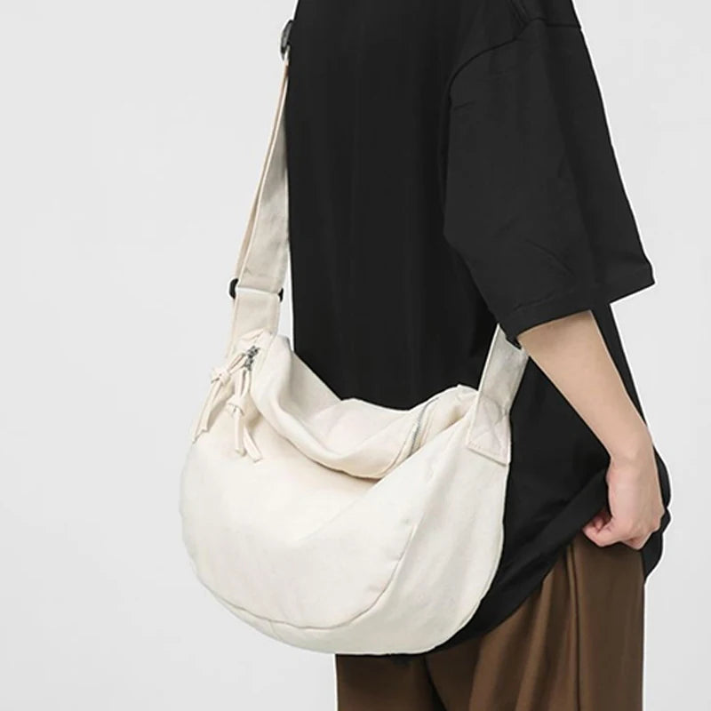 Fashionable Large Capacity Canvas Dumpling Shoulder Bag | Retro Casual Versatile Square Tote (Unisex) Luxegan