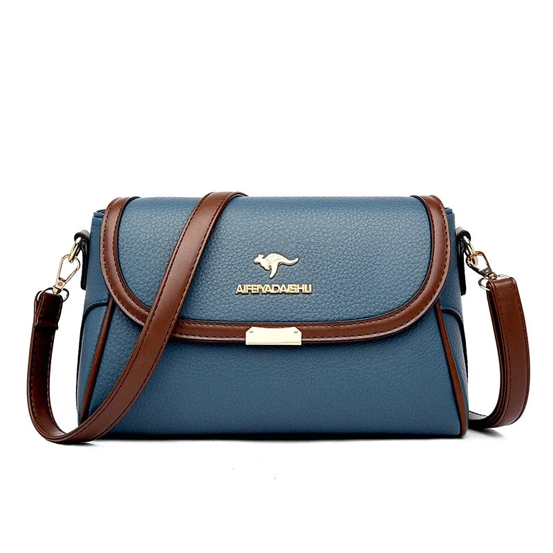 Solid Color High-Quality Leather Small Shoulder Bags | New Messenger Bags with Strap & Designer Crossbody Bag (Sac à Main) Luxegan
