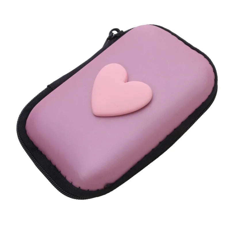 Cute Headphone & Data Cable Storage Bag | Rectangular Box Zipper Pouch Luxegan