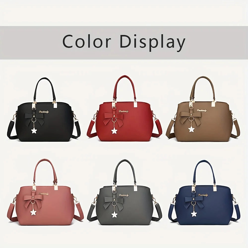 Elegant Shoulder Bag with Bowknot Decoration | Fashion Handbag for Work & Party Luxegan
