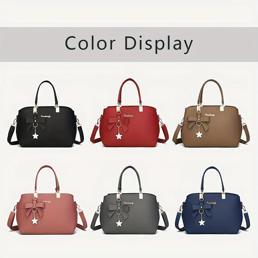 Elegant Shoulder Bag with Bowknot Decoration | Fashion Handbag for Work & Party Luxegan