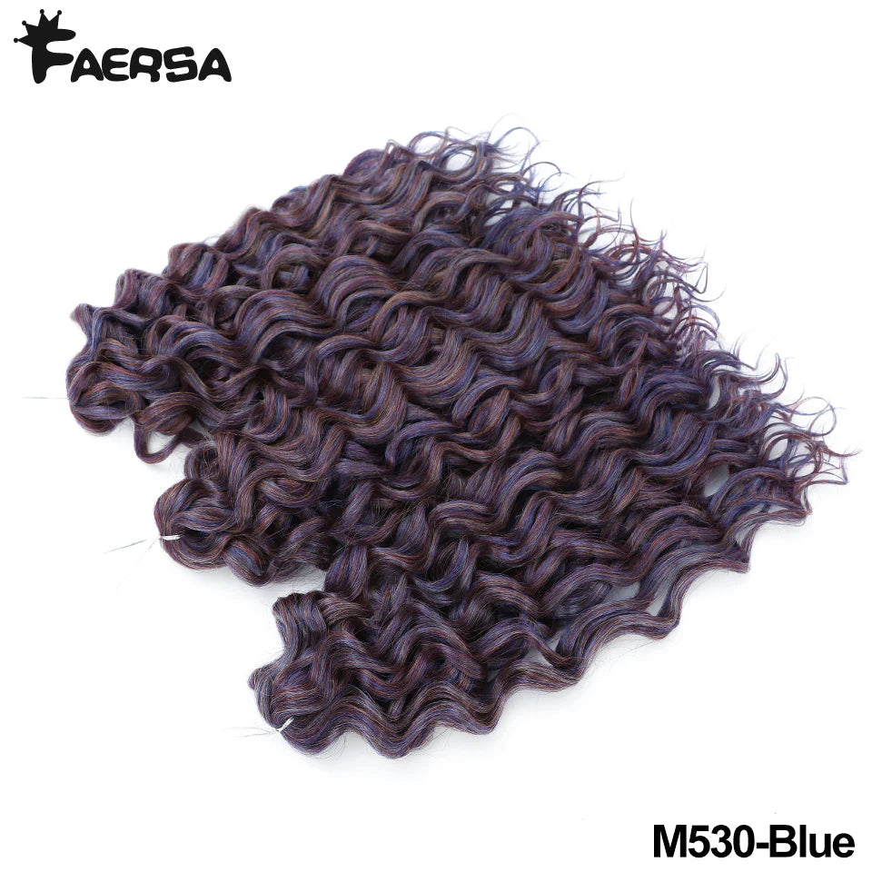 Deep Wavy Crochet Braiding Hair | Body Wave Synthetic Curly Hair Extensions 18" & 24"