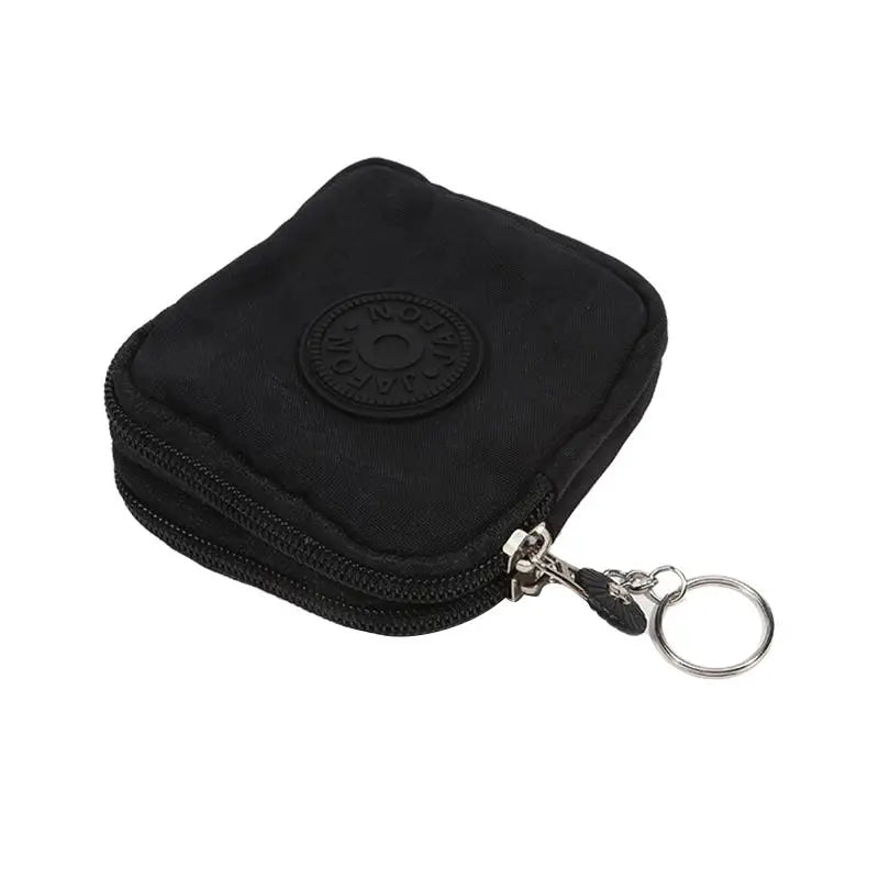 Wear-resistant Canvas Nylon Money Coin Purse | Durable Waterproof Wallet with Key Ring & Credit Card Holder Luxegan