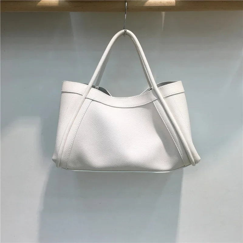 Fashionable Simple Korean Style Large Capacity Tote Bag | Versatile Crossbody Handbag & Mother-Child Commuting Bag Luxegan