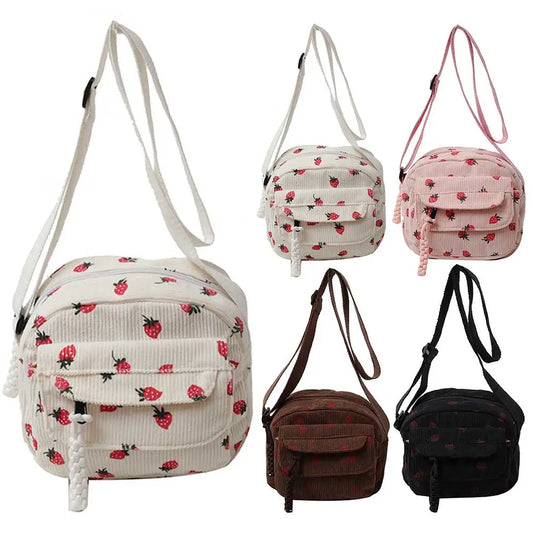 Cute Strawberry Shoulder Bag | Trendy Crossbody Tote & Handbag Luxegan
