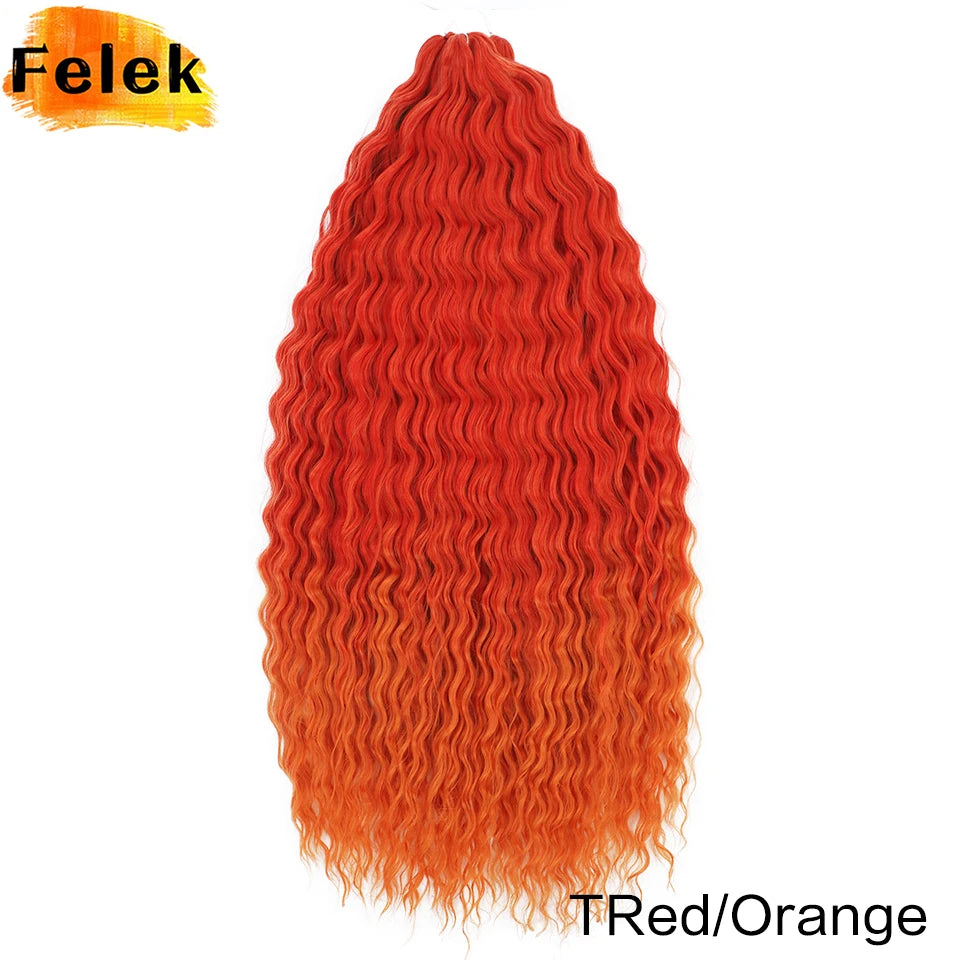 Ariel Curls Crochet Braiding Hair | Water Wave Synthetic Braid Extensions