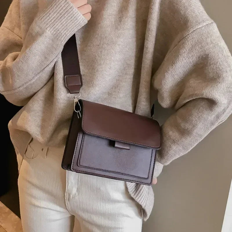 Fashion Brand Women's Small Crossbody Bag | Lightweight PU Leather Messenger Bag (Flap Handbag Purse, Summer Travel Bag for Female) Luxegan