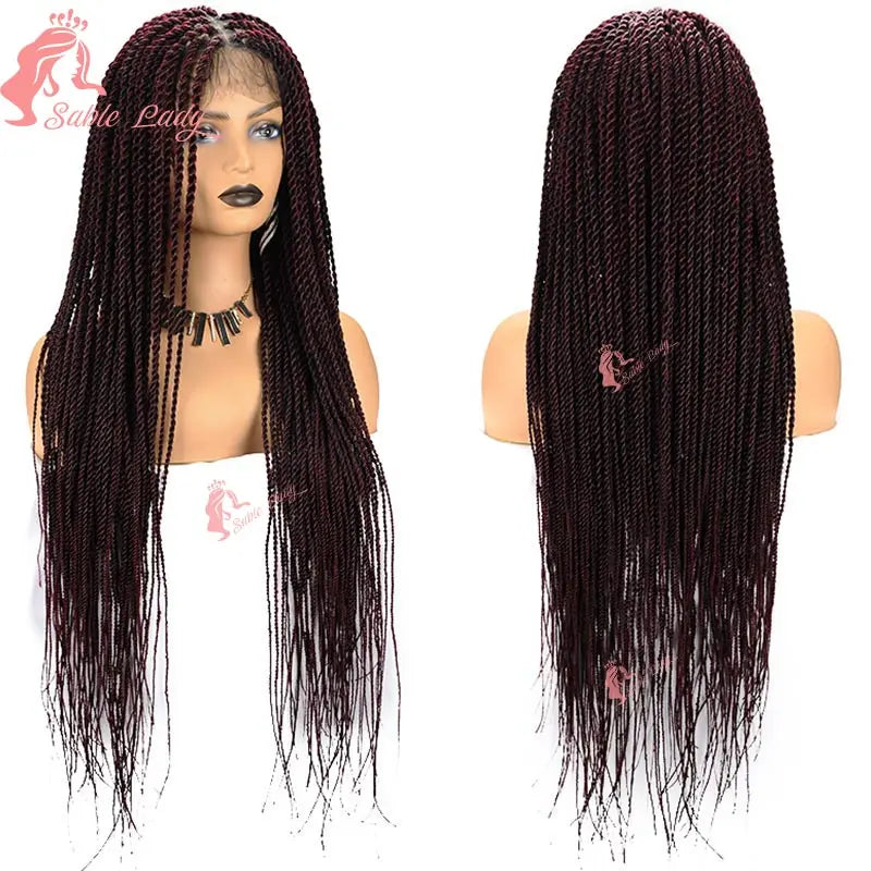 26-40 Inch Goddess Senegalese Twist Knotless Wig | Full Lace