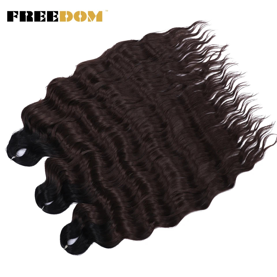 FREEDOM Synthetic Water Wave Crochet Braiding Hair 24 Inch – Ombre & Multi-Tone | 88 Colors | 300g - view 49