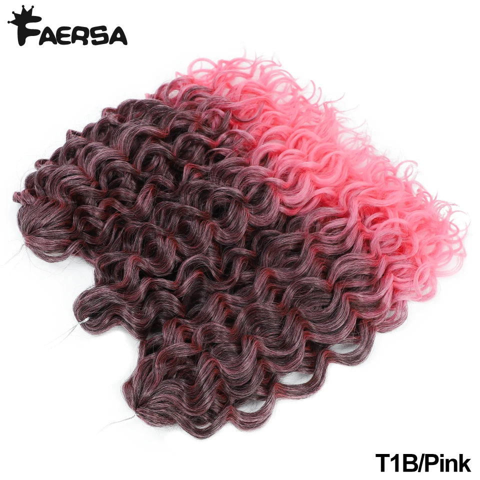 Deep Wavy Crochet Braiding Hair | Body Wave Synthetic Curly Hair Extensions 18" & 24"