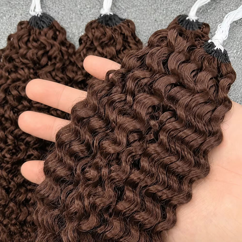 Curly Human Hair Crochet Extensions | 10–26 Inch Luxegan